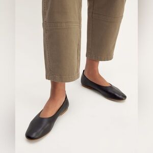 Everlane Black Leather Ballet Flats